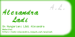 alexandra ladi business card